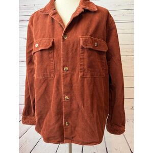 GAP Corduroy Shirt Jacket Medium Mens Shacket Long Sleeve Y2K Vintage‎ Pockets